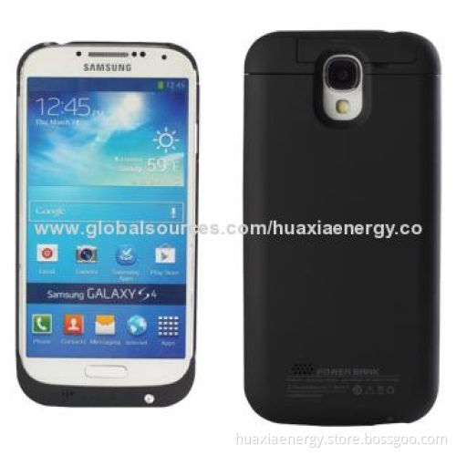 External Backup Battery Cases for S4 i9500 (Black Color), 5V DC, 500mA Input